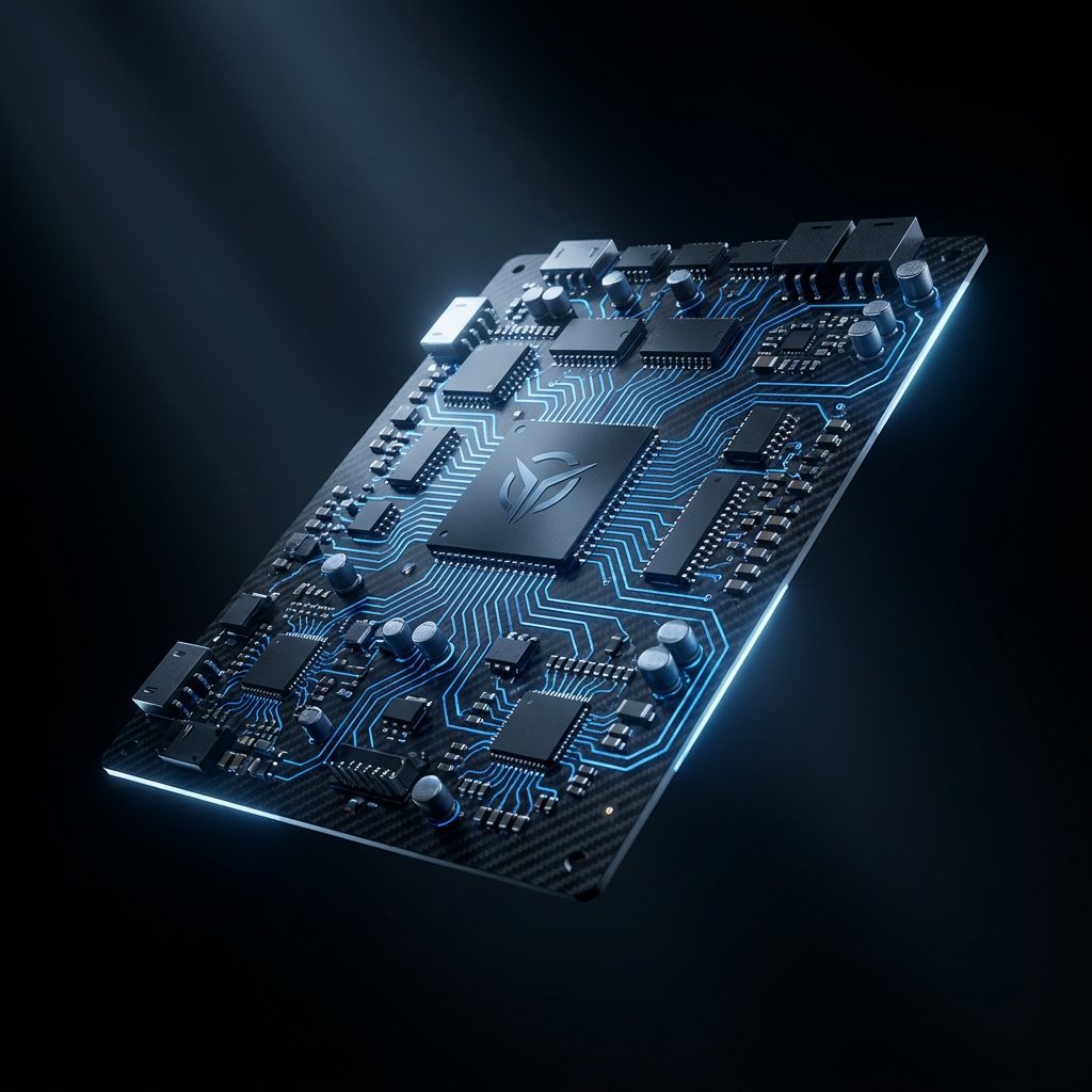 Circuit board with glowing traces